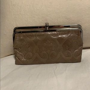 Hobo Leather Double Frame Clutch